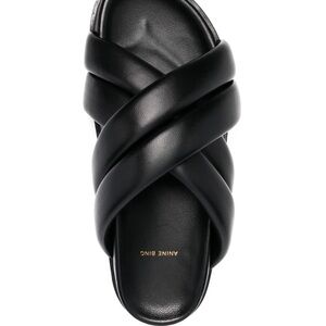 Anine Bing Black Lizzie Crisscross Sandals